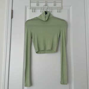 Sunday Best Freshman Cropped Turtleneck Green (XS)